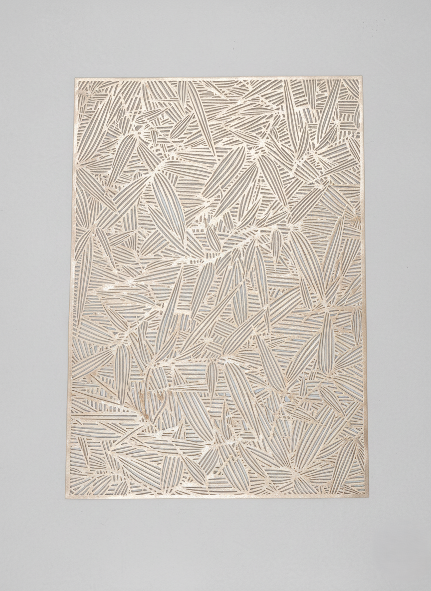 Golden Botanical Placemat – Elegant Heat-Resistant Placemat