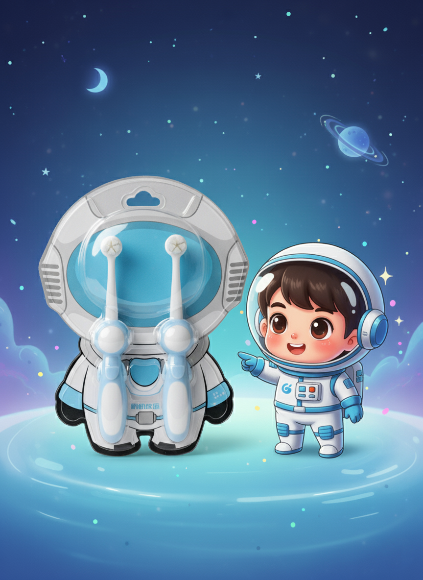 Kids-Astronaut-Toothbrush-set-blue