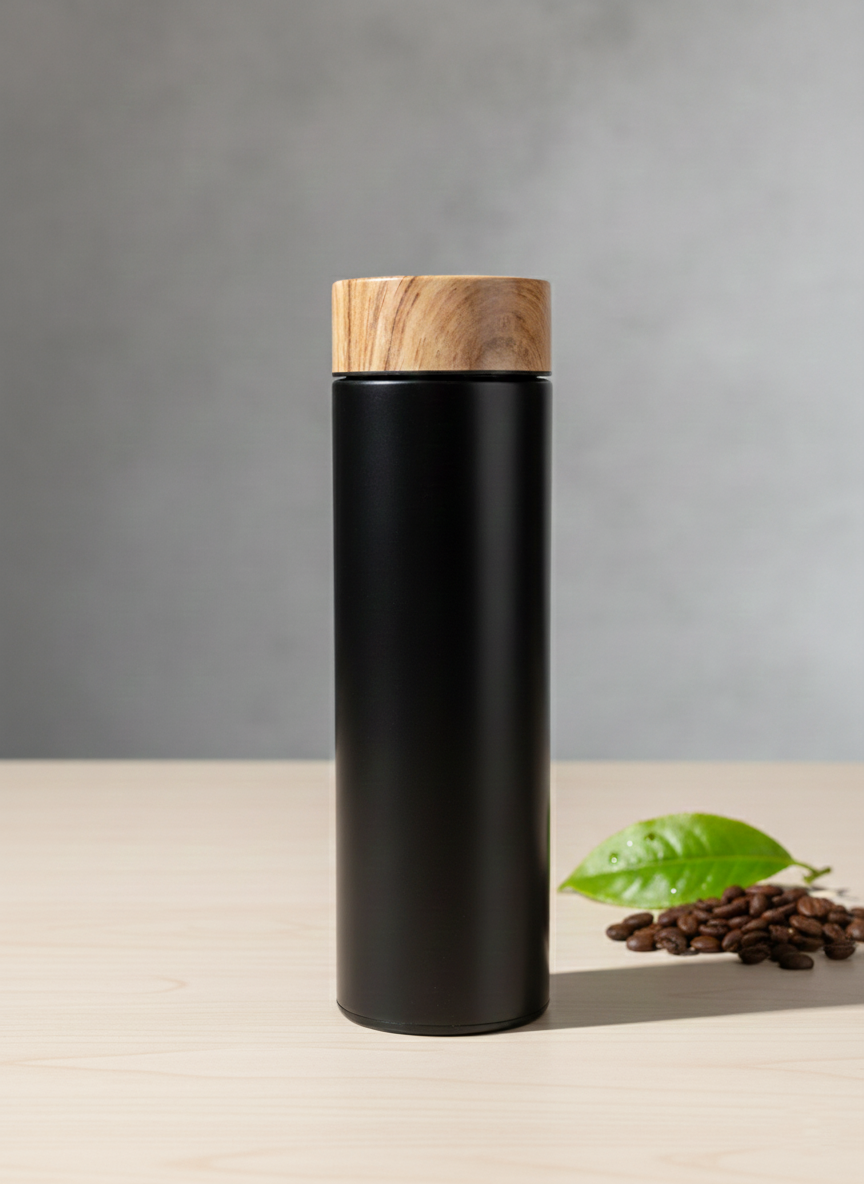 Matte Black Stainless Steel Thermos