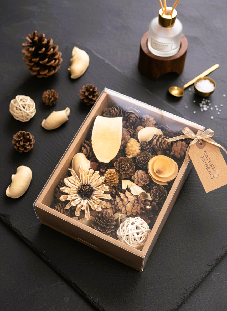 Forest Harmony Potpourri Box - Natural Home Fragrance & Decor