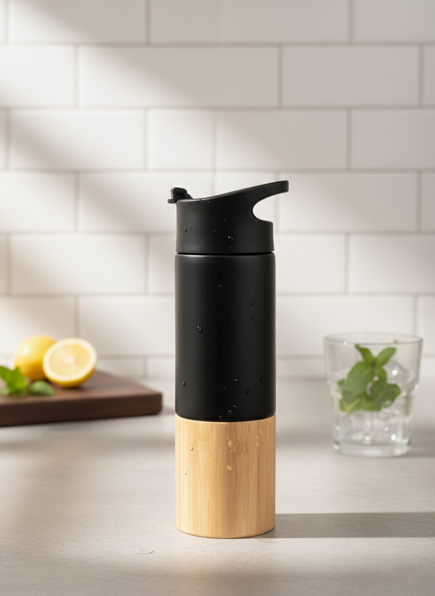 Premium Vacuum Coffee Flask: Your Stylish Companion for Perfect Temperature Drinks (Black)