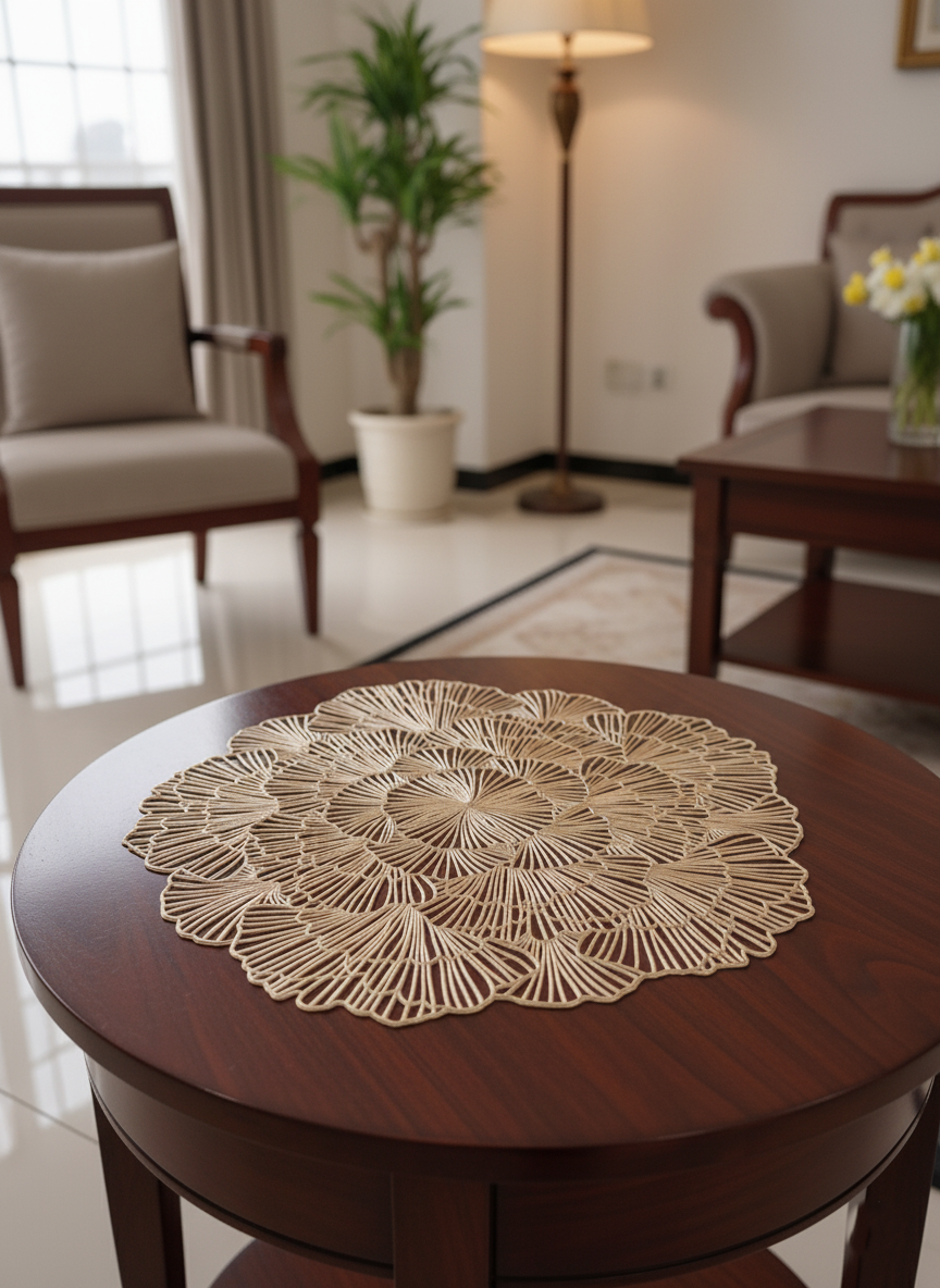 Elegant Golden Placemat – Vintage-Inspired Table Décor